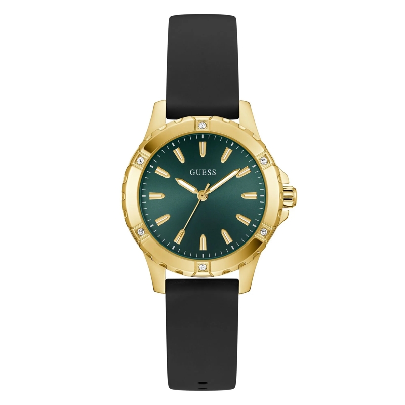 Guess Quarzuhr Quarz-Analoguhr Mist schwarz