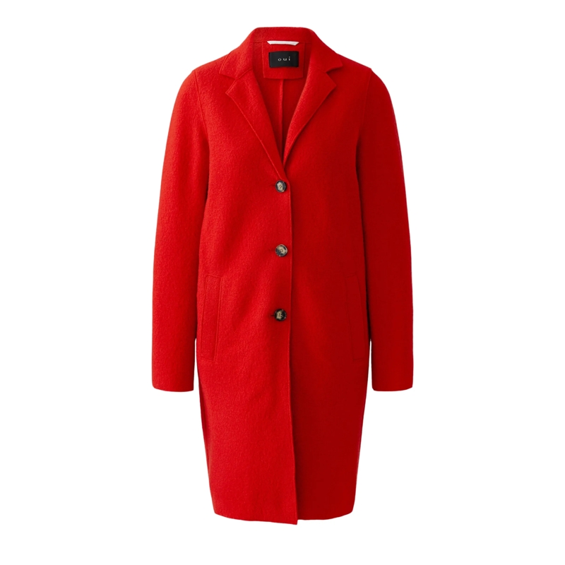 Oui Wollmantel Mantel MAYSON rot