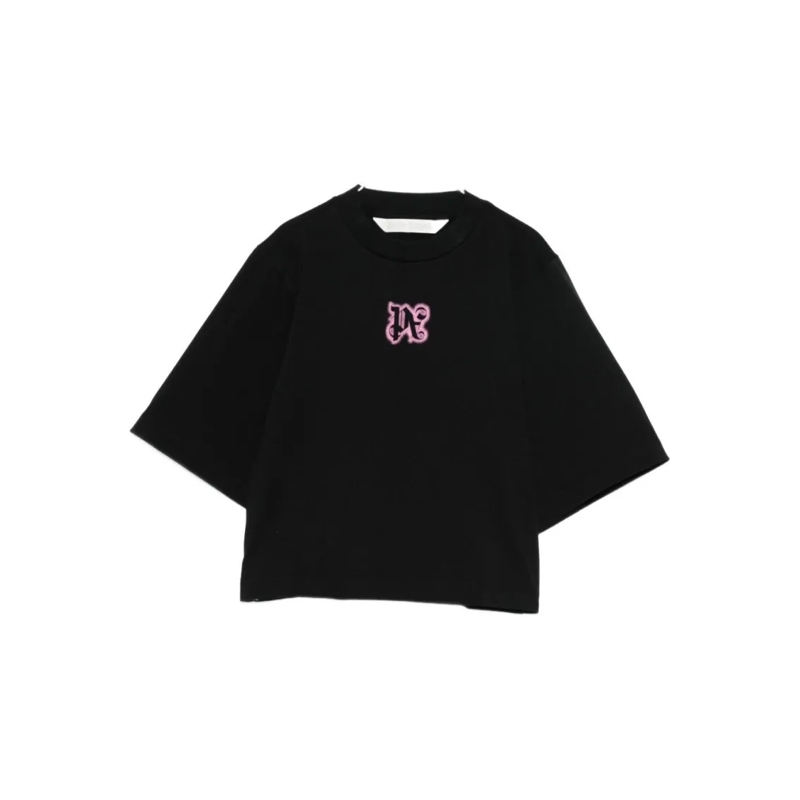 Palm Angels T-Shirt Cropped Black T-Shirt Black