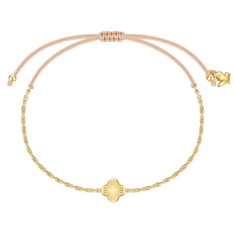 Glanzstücke München Armband Edelstahl Armband Kleeblatt gold