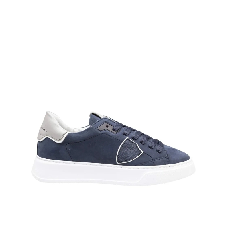 Philippe Model Lage-top sneaker Blue Temple Low Nubuk Sneakers Grey