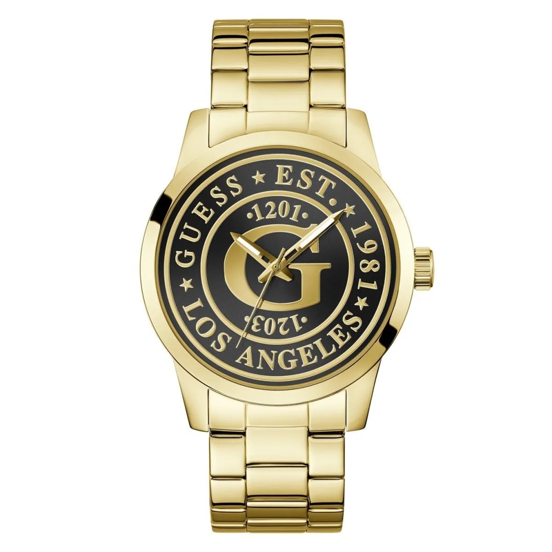Guess Quarzuhr Quarz-Analoguhr Collegiate G gold