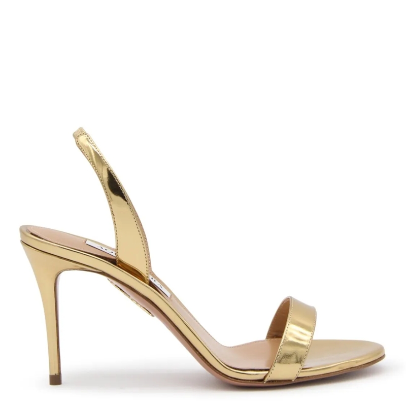 Aquazzura Sandalen Gold-Tone Leather Sandals Neutrals
