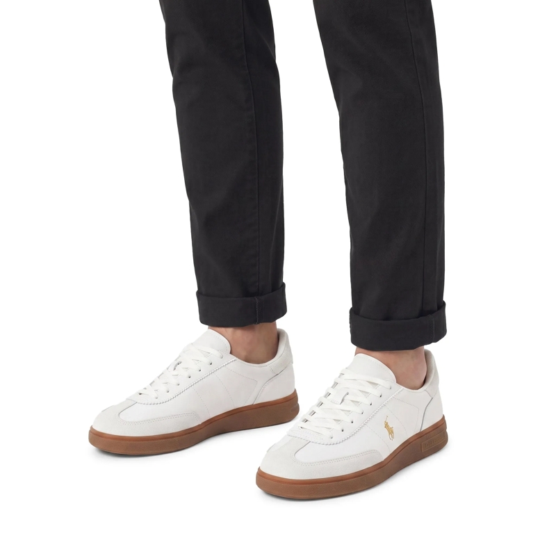 Polo Ralph Lauren Schnürschuhe Sneaker aus Rindsleder weiß(Image 2)