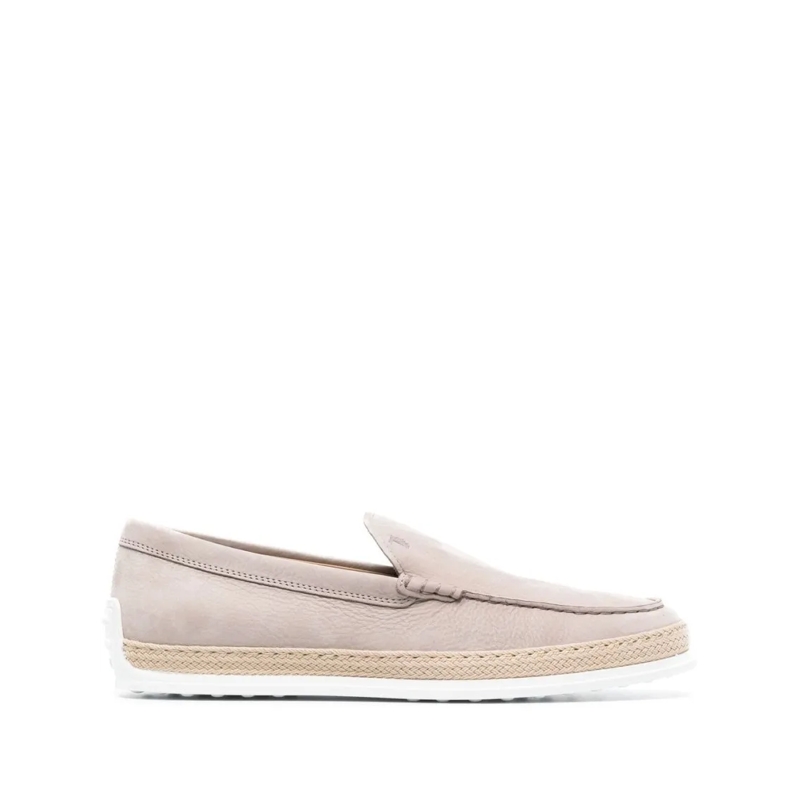 Tod's Mocassin Nubuck Slipper Pink