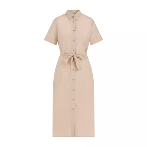 Peserico Chemisier Beige Cotton Midi Dress Neutrals 