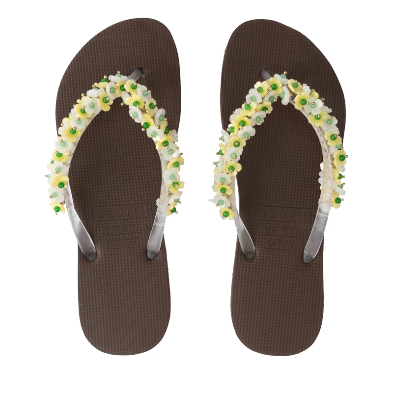 UZURII Flip Flops flip flop Tulum Bloom Yellow mocca(Image 5)