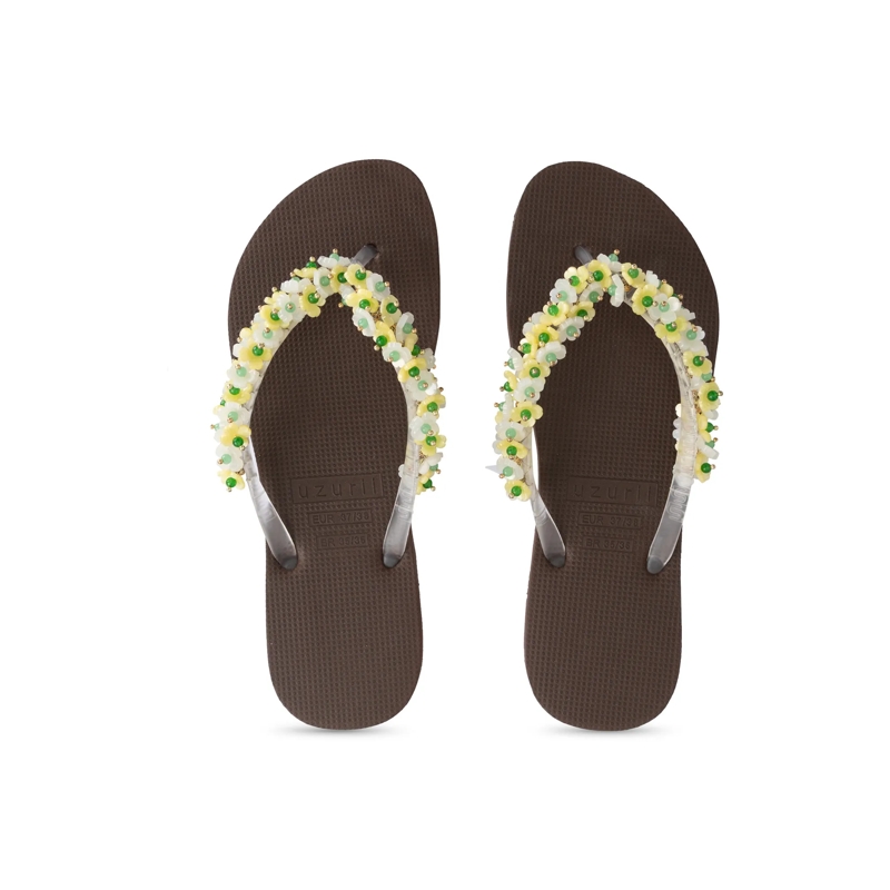 UZURII Flip Flops flip flop Tulum Bloom Yellow mocca(Image 6)