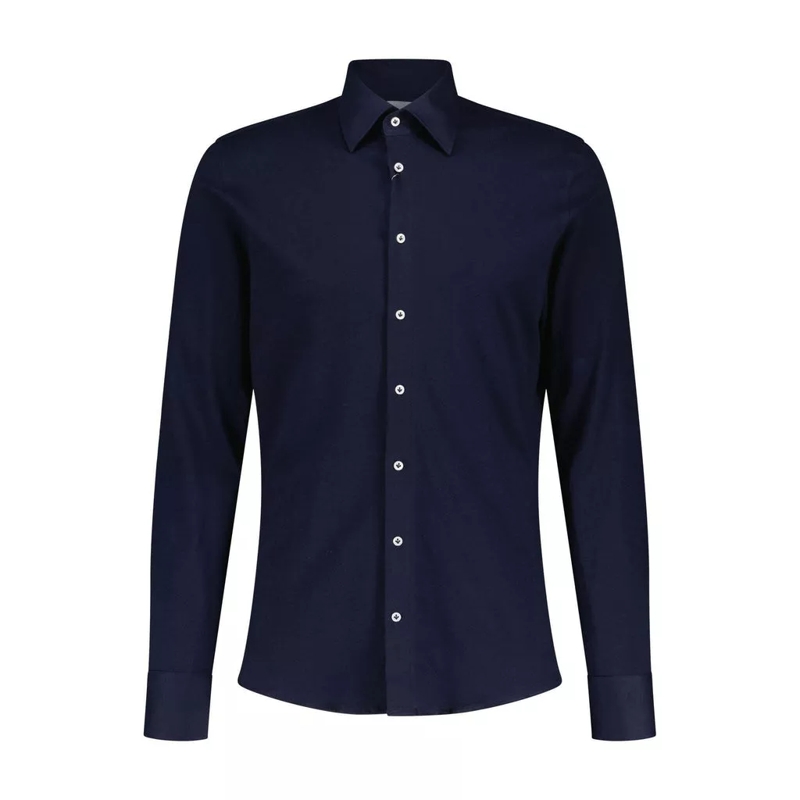 fakts  Slim-Fit Baumwollhemd Dunkelblau(Image 3)