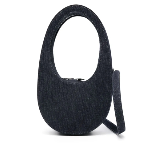 Coperni Sac à bandoulière Denim Mini Swipe Bag Blue