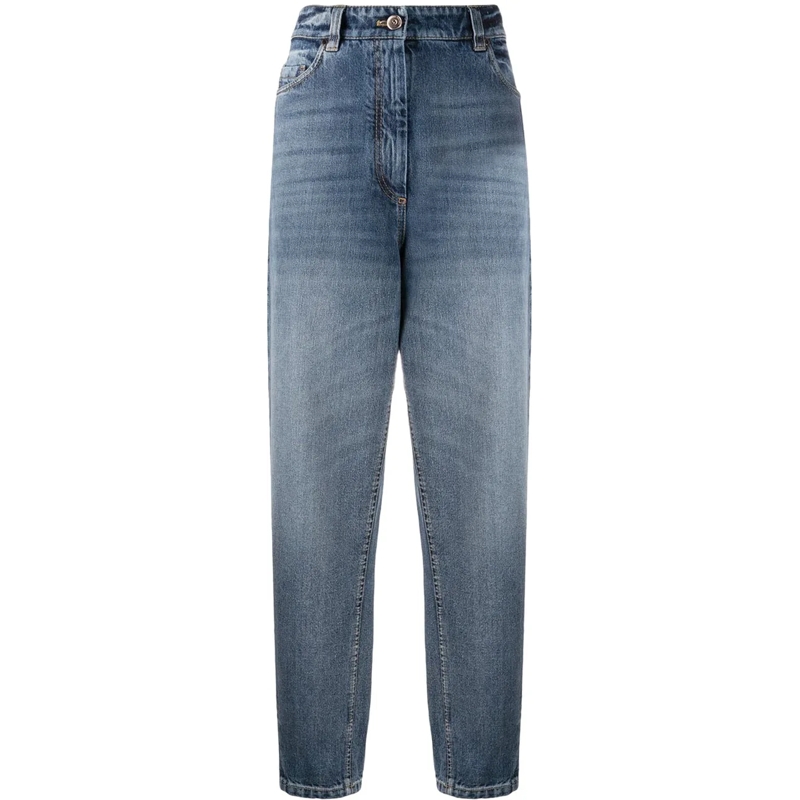 Brunello Cucinelli Jeans mit geradem Bein Jeans Blue blau