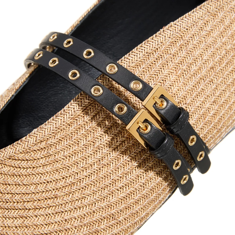 Alaia Ballerinas Rafia Ballet Flats Naturel(Image 5)