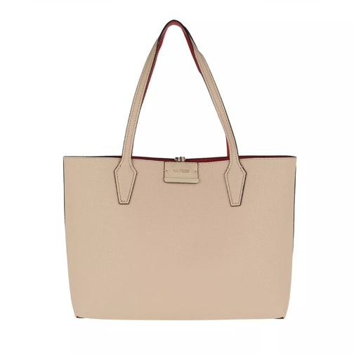 Guess Bobbi Inside Out Tote Tan/Red Fourre-tout