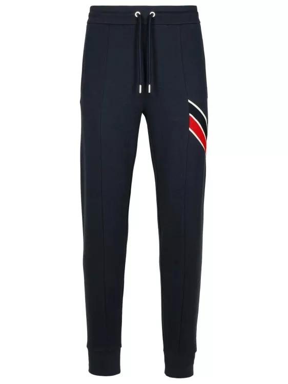 Moncler - Jogger%27 Navy Cotton Pants - Größe L - schwarz