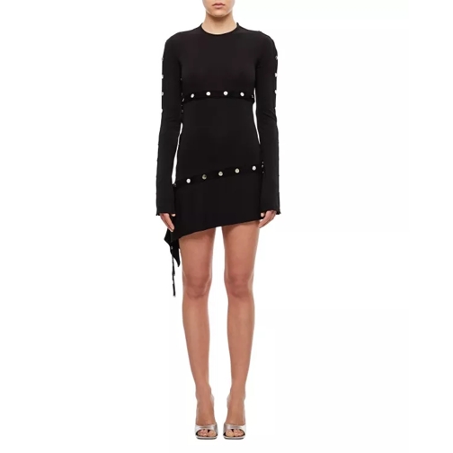 The Attico Jersey Mini Dress Black 