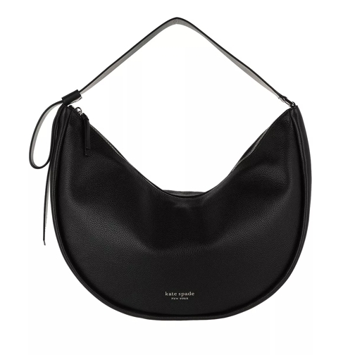 Kate Spade New York Smile Pebbled Leather Large Shoulder Bag Black Borsa hobo