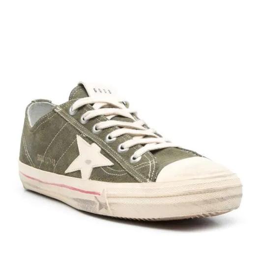 Golden Goose Low-Top Sneaker - Star-Patch Lace-Up Sneakers - Gr. 45 (EU) - in Grün - für Damen