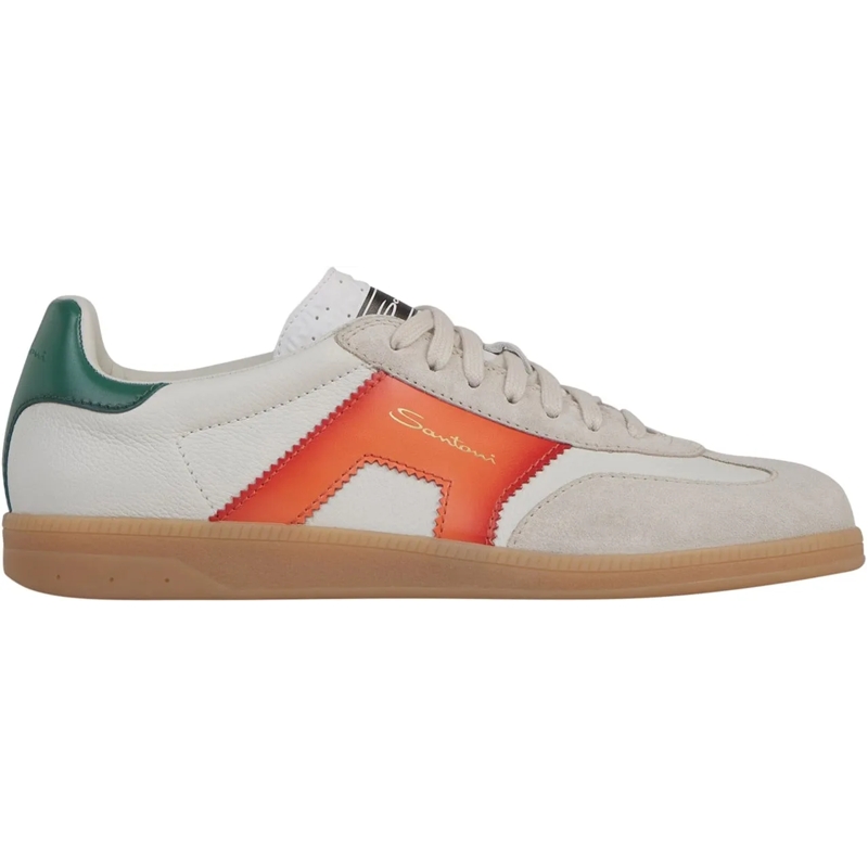 Santoni Low-Top-Sneaker Multicolored Leather Sneakers grau