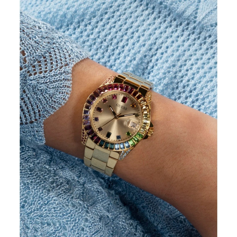 Guess Quarzuhr Quarz-Analoguhr Gd Opaline gold(Image 3)