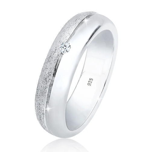 Elli Ring Basic Bandring Diamant (0.03 ct.) 925 Silber silber Diamantring