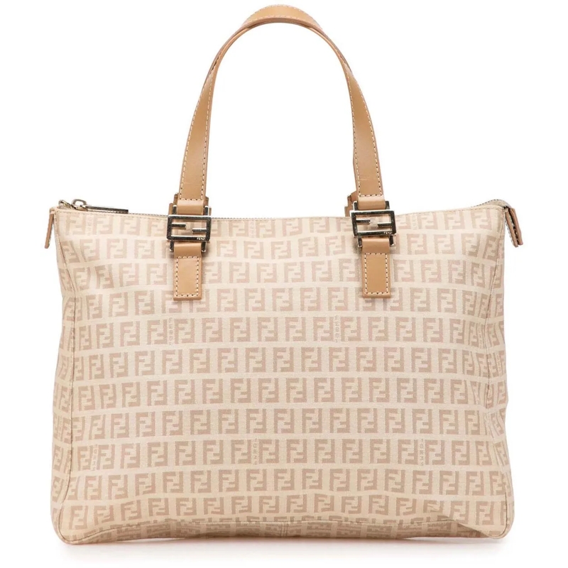 Fendi Shopper Zucchino Canvas Tote braun