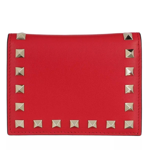 Valentino Garavani Small Continental Wallet Leather Rouge Pure Portemonnaie mit Überschlag