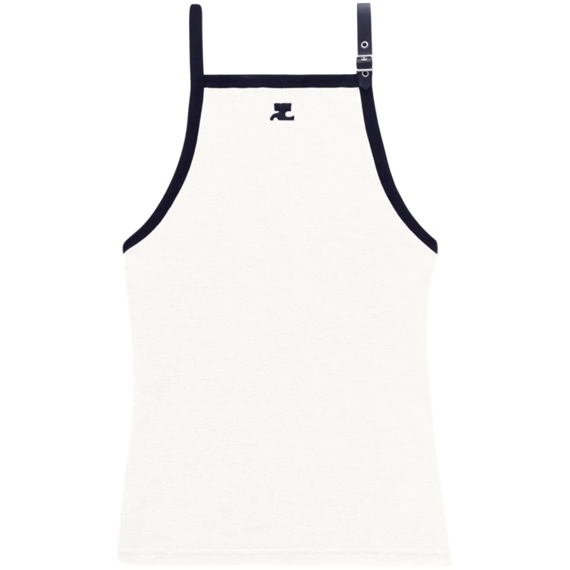 Courrèges T-Shirt T-Shirts And Polos Heritage Whiteblack mehrfarbig