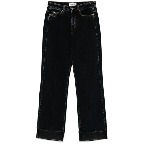 Iceberg Jeans Wide Leg Jeans With Logo Blue