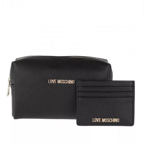 Love Moschino Wallet And Cosmetic Bag Set Black Necessaire