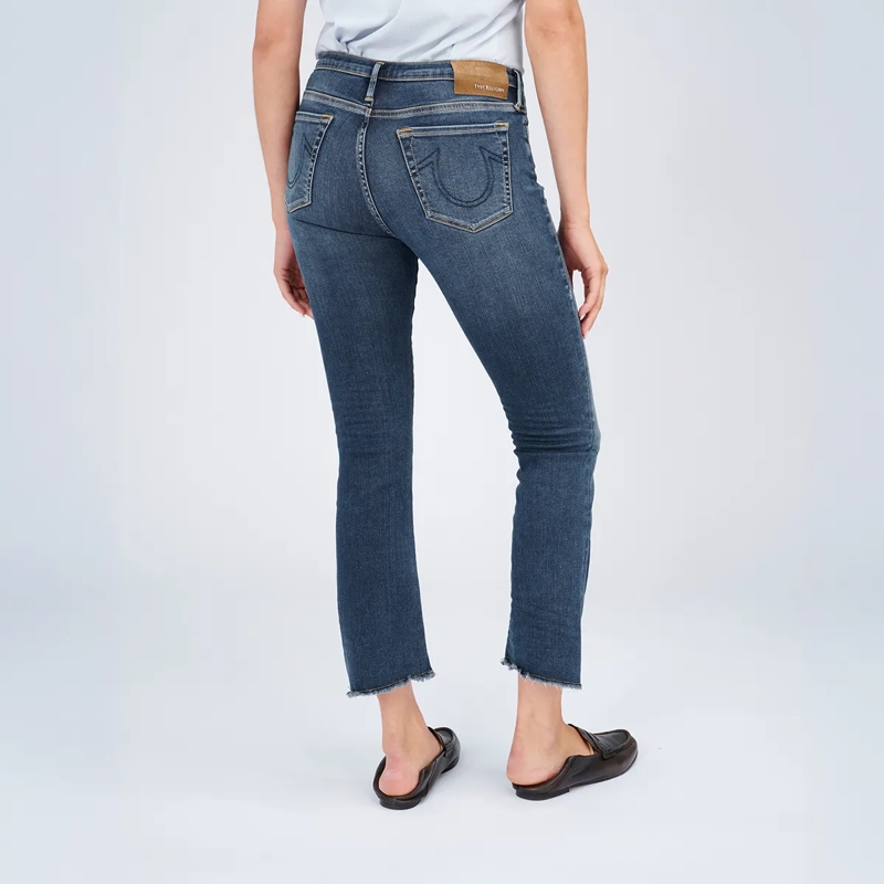 True Religion Ausgestellte Jeans Jeans HALLE Kick Flare- Passform laut Hersteller blau(Image 4)