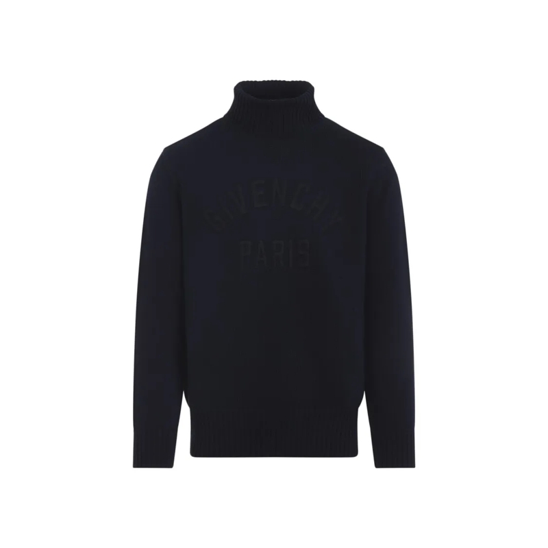 Givenchy Trui High Neck Ribbed Cotton Sweater Black
