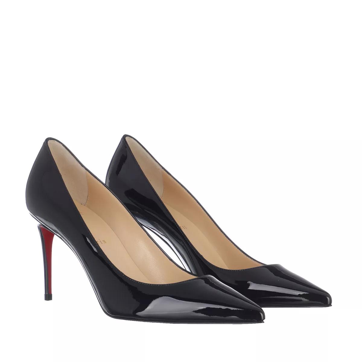 Christian Louboutin Kate 85 Patent Black Pumps
