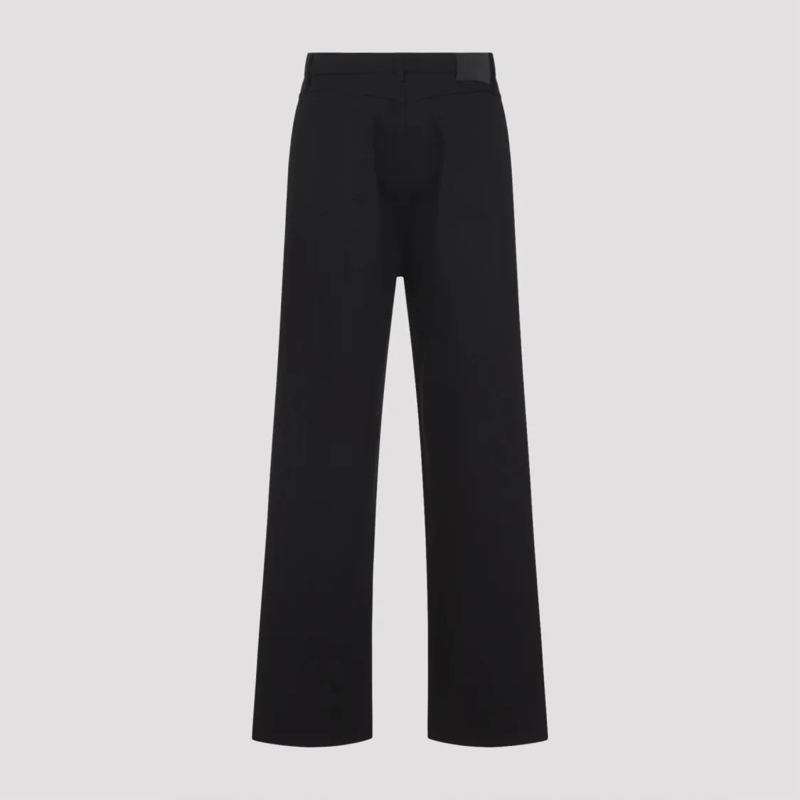 Studio Nicholson Jeans Wide-Leg High-Waisted Denim Jeans With Clean Desig Black