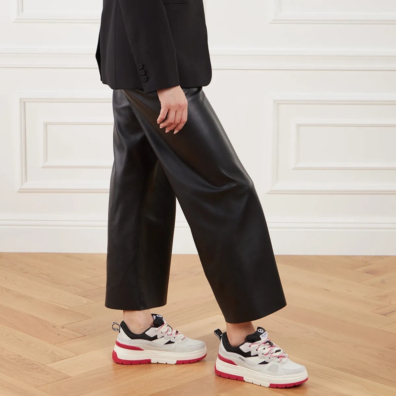 No Name Lage-top sneaker Nollie Sneaker W Dove/Black Tpu Red(Image 2)
