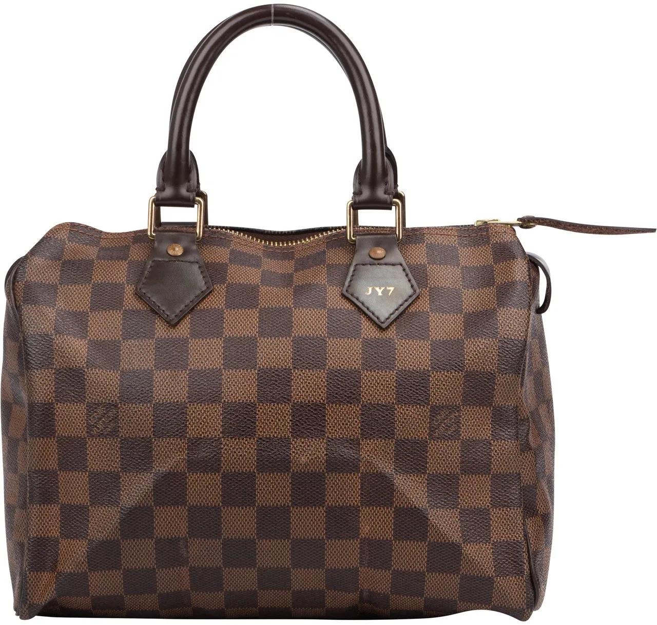 Louis Vuitton Crossbody Bags - Louis Vuitton Damier Ebene Monogram Speedy 25 Hand - Gr. unisize - in Braun - für Damen