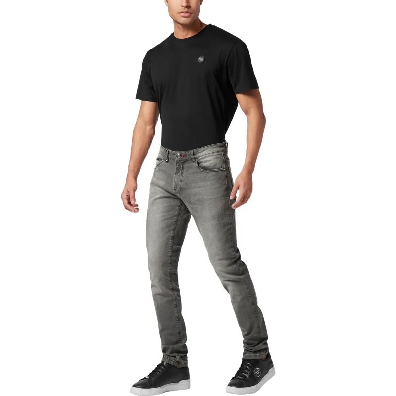 Philipp Plein Jeans mit geradem Bein Supergerader Schnitt hell-grau(Image 4)