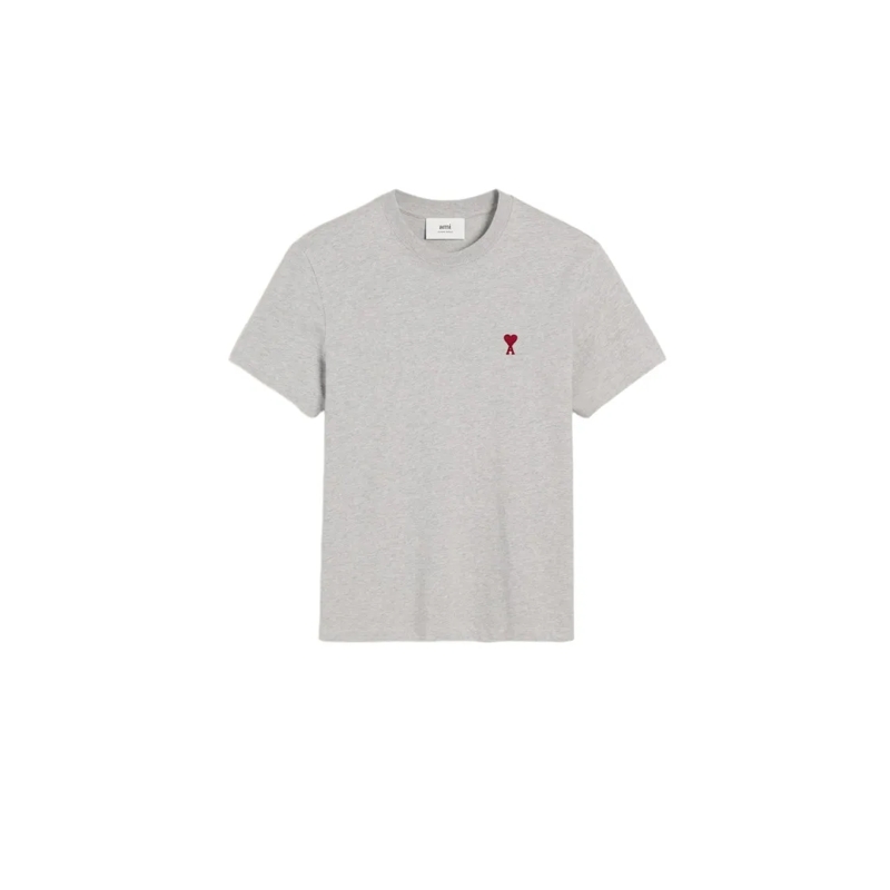 AMI Paris T-shirt Organic Cotton Jersey T-Shirt With Heart Emblem White