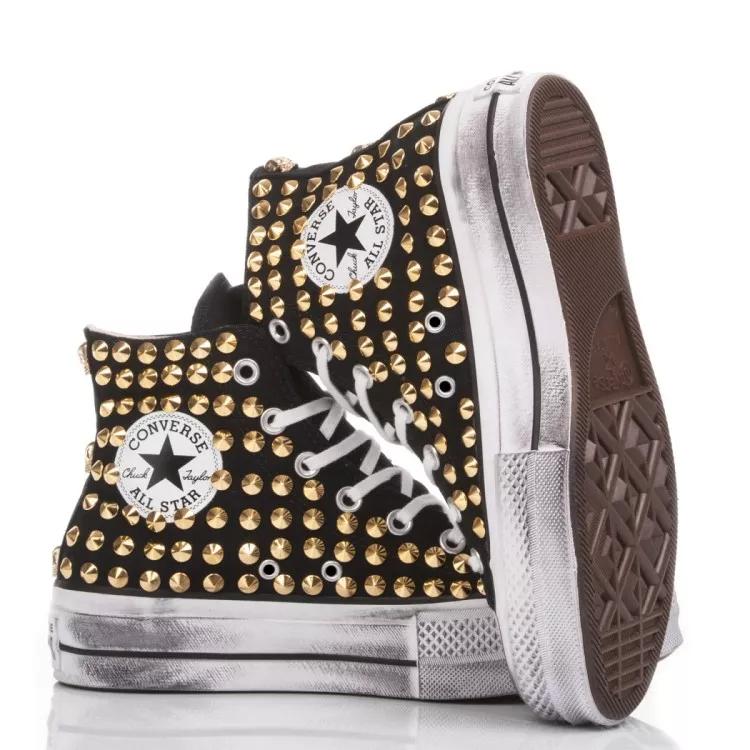 Thumbnail - Converse Low-Top Sneaker - Platform Black, Gold - Gr. 35 (EU) - in Grau - für Damen