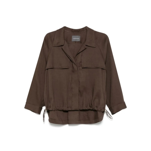 Lorena Antoniazzi Veste de transition Brown Twill Shirt Jacket Brown