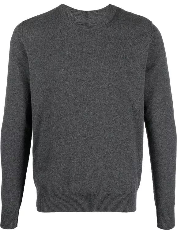 Maison Margiela - Grey Cashmere Cashmere Crew-Neck Jumper - Größe L - gray