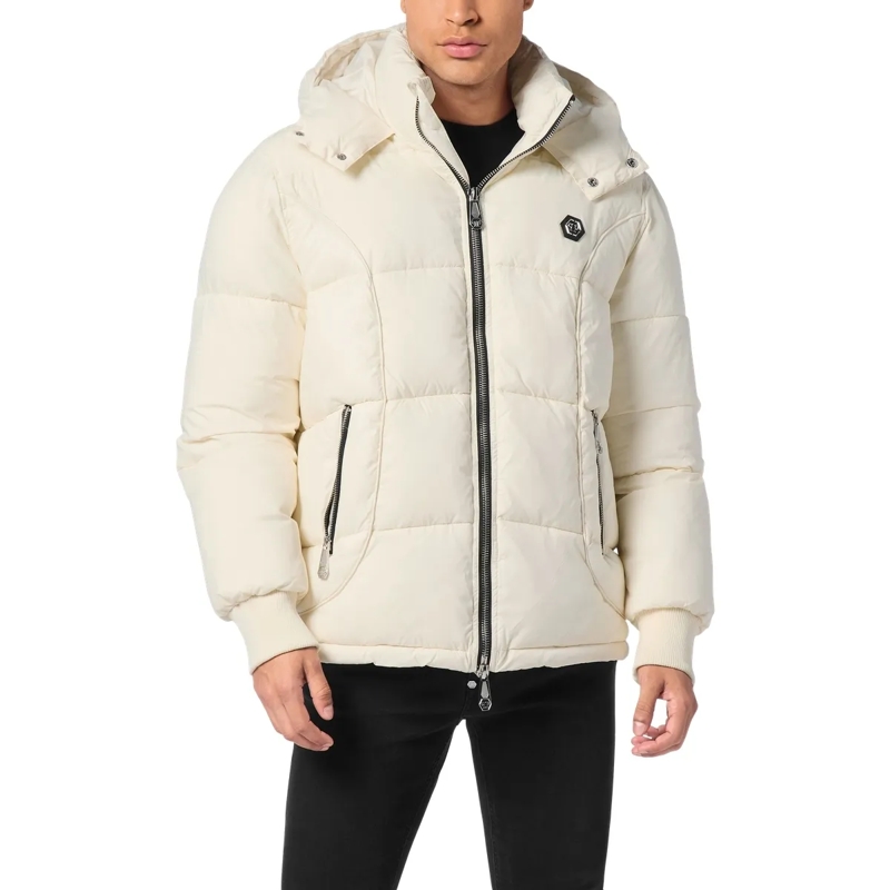 Philipp Plein Lederjacke Jacke beige(Image 3)