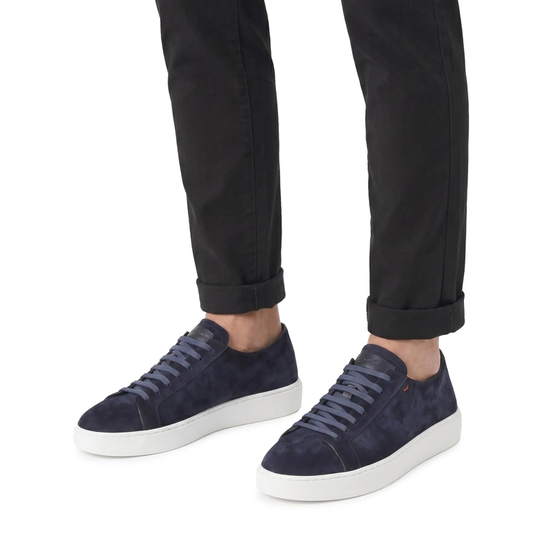 Santoni Chaussures à lacets Sneaker aus Leder braun(Image 10)