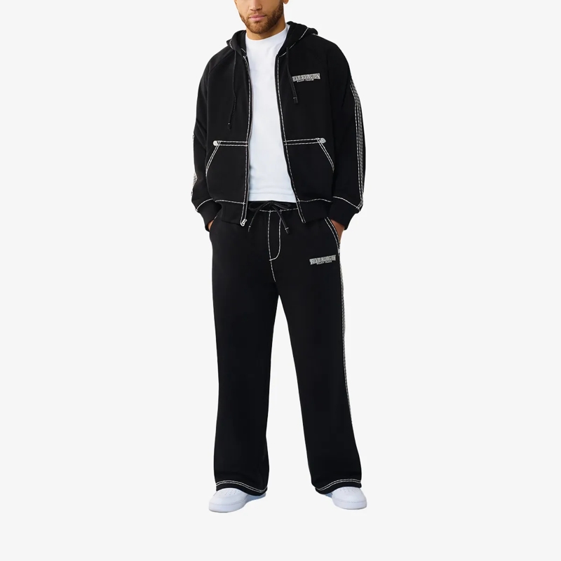 True Religion Hose Jogginghose TAPED SUPER T schwarz(Image 2)