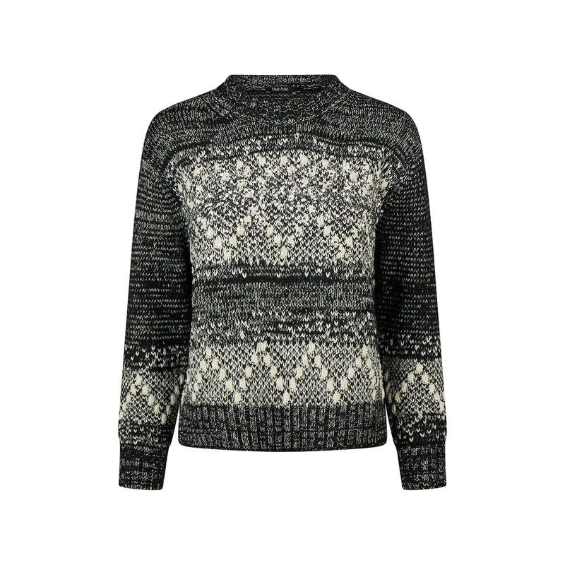 Marc Aurel Pullover Pullover mit abstraktem Muster schwarz