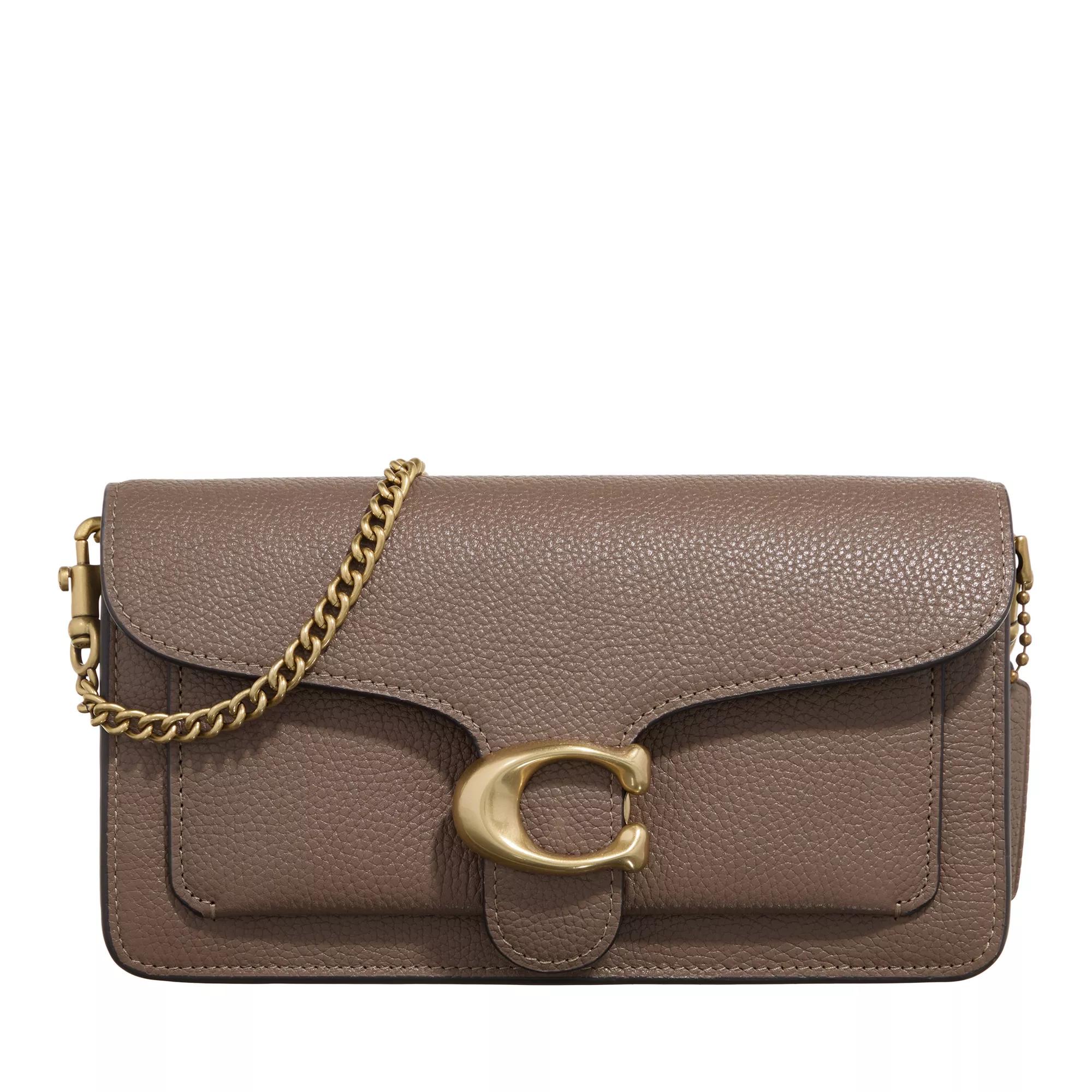 Coach Crossbody Bags - Polished Pebble Leather Tabby Chain Clutch - Gr. unisize - in Braun - für Damen