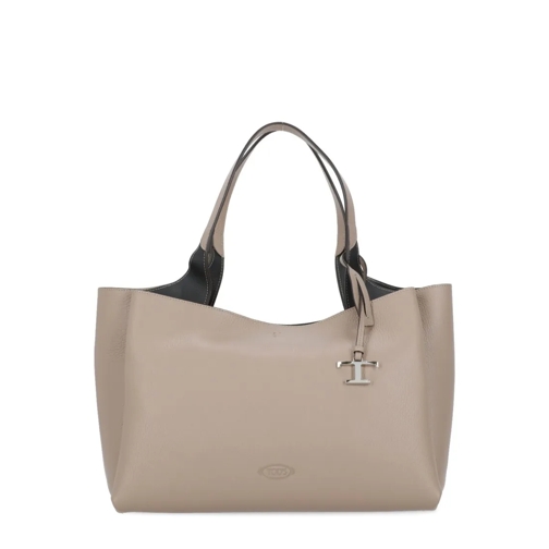 Tod's Leather Shoulder Bag Neutrals Schoudertas