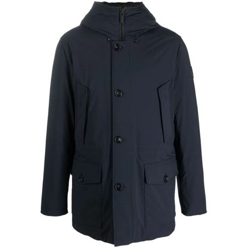 Woolrich Daunenjacken Navy Blue Duck Down Logo Jacket Blue