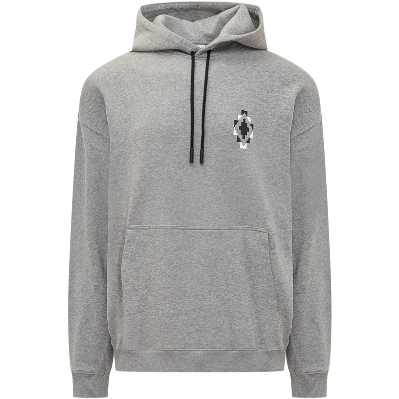 Marcelo Burlon  Felpa Bandana con Cappuccio grau