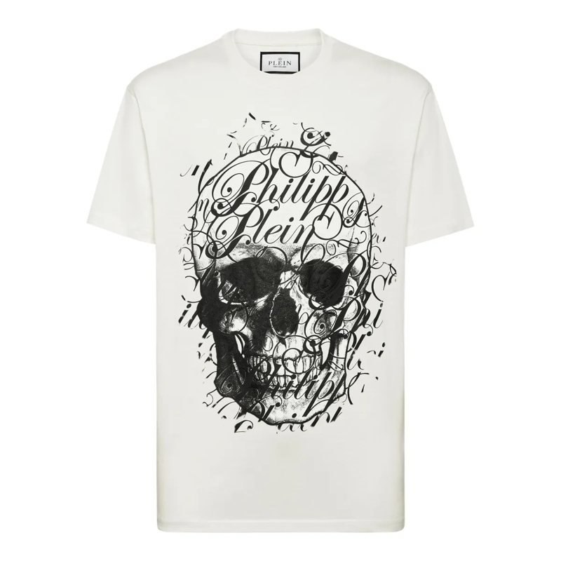 Philipp Plein T-Shirt T-Shirt Coursive weiss