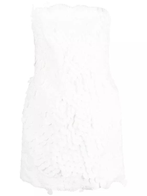 Zimmermann Tama Filigree Embellished Minidress White